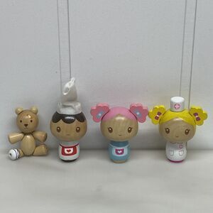 Adora Owie Wooden Figurines Toys Hospital & Teapot Cafe Nurse Bear Baker - READ